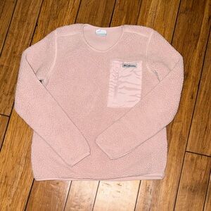 Columbia Women's Pink Textured Crew Neck Sweater